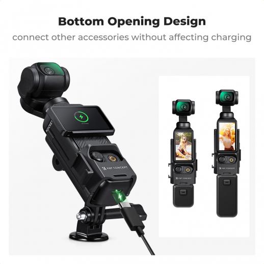 Expansion Adapter Mount Compatible with DJI Osmo Pocket 3, Extended Mounting Bracket Frame with Cold Shoe Mount/ 1/4 Expansion Adapter Mount Compatible with DJI Osmo Pocket 3, Extended Mounting Bracket Frame with Cold Shoe Mount/ 1/4